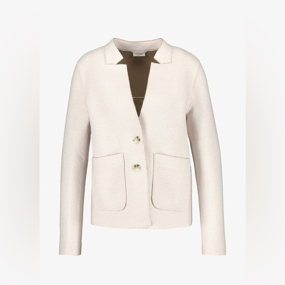 Gerry Webber Collection Ivory Two-Button Wool Blend Jacket - Picture 3 of 5